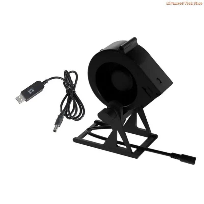 

3800RPM USB Powered Desktop Fan 12V Line for Cooling and Igniting Fires W91B