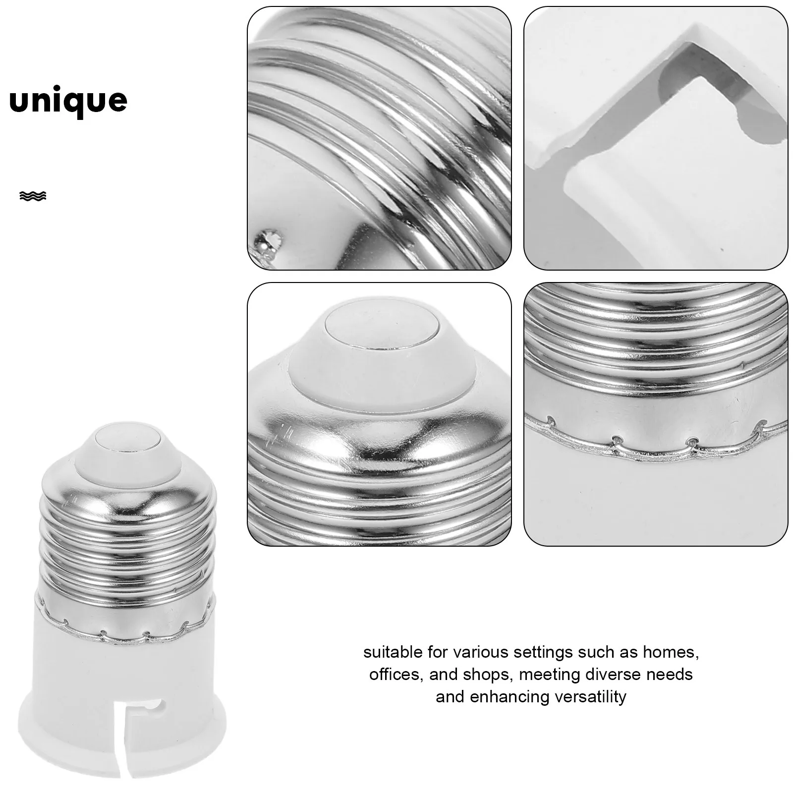 2 قطعة E27 إلى B22 لمبة محول مأخذ التوصيل للمصابيح سهلة التركيب محول قلادة الثريات تركيبات E27 إلى B22 حامل المقبس