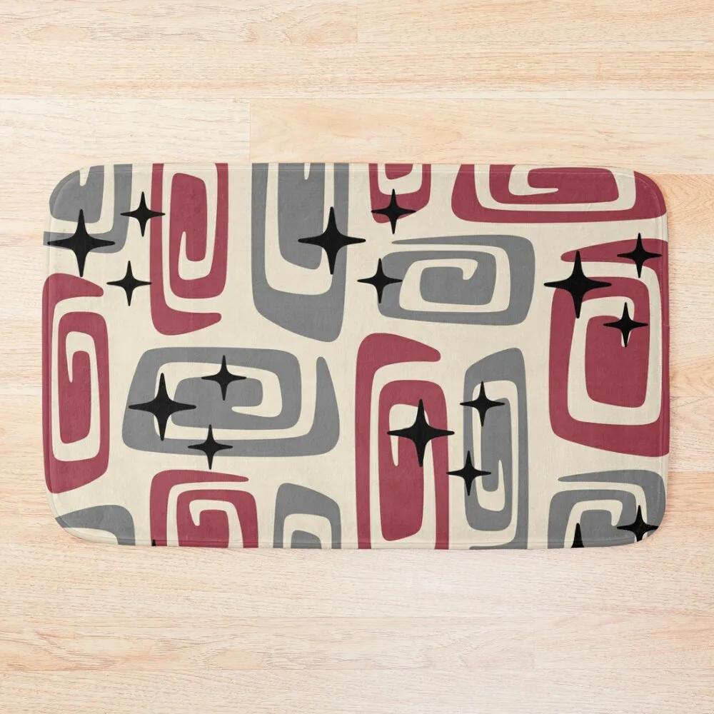 

Retro Mid Century Modern Abstract 549 Bath Mat Things For Bathroom Bathroom Rug Set Bathroom Floors Anti-Slip Shower Mat