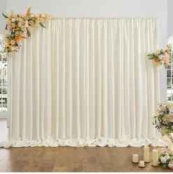 5x8/10ft Wedding Party Backdrop Drape For Parties, Photo Backdrop Drapes For Wedding Birthday Party Photography Background 1pcs
