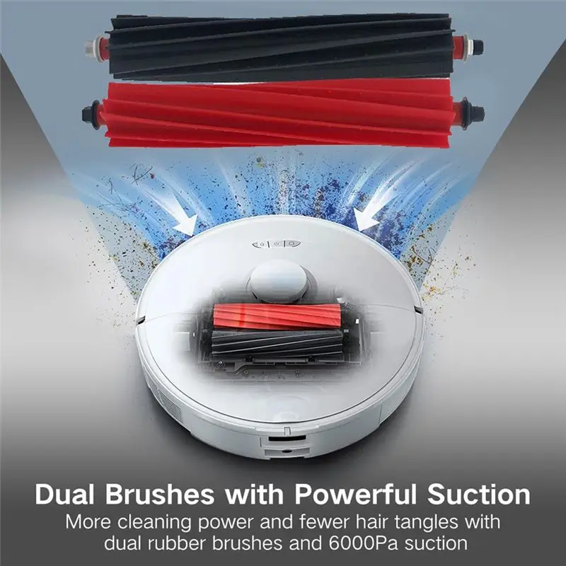 TFTP-15PCS For Roborock S8 Maxv Ultra G20s Robot Vacuum Replace Parts Double Roller Brush Filter Side Brushes Mop Dust Bags