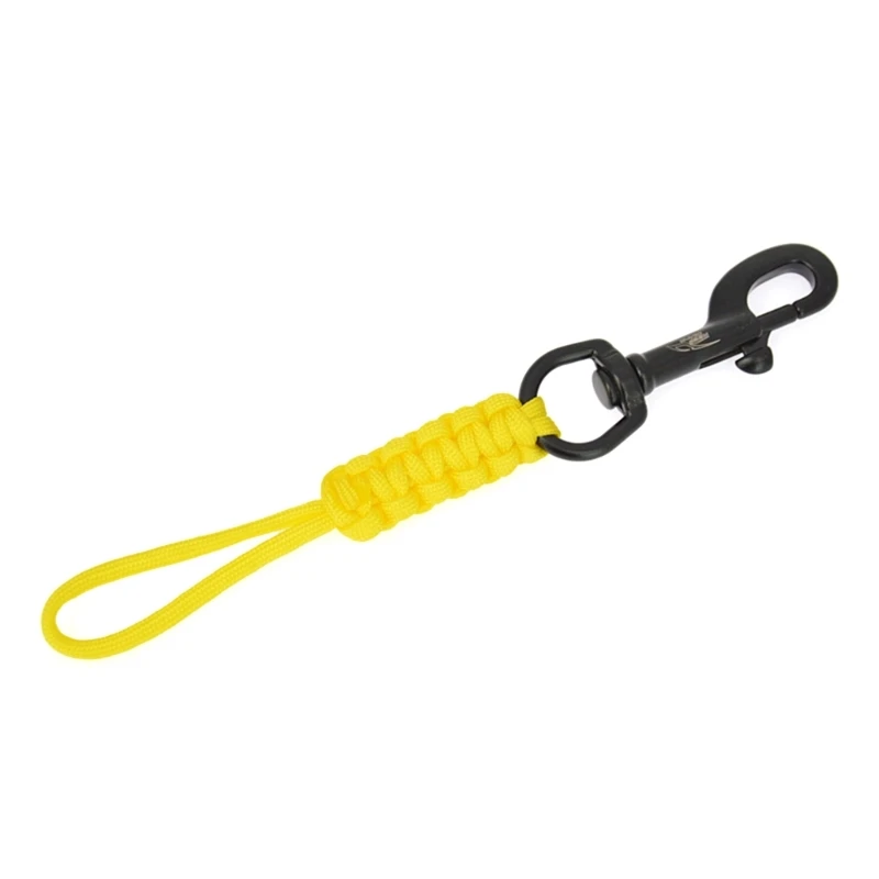 Diving Swival Bolts Hook Marine Grade Stainless Steel Clip Hook with Anti-lost Safety Rope for Diving BCD Equipment