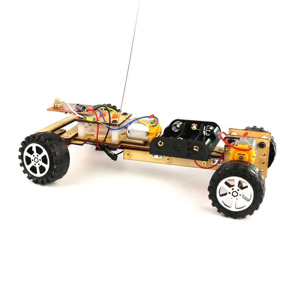 DIY Technology Gadget Radio Control Racing Car STEM Science Toys For Children Physics Machine Model Design Kids Learning Toy