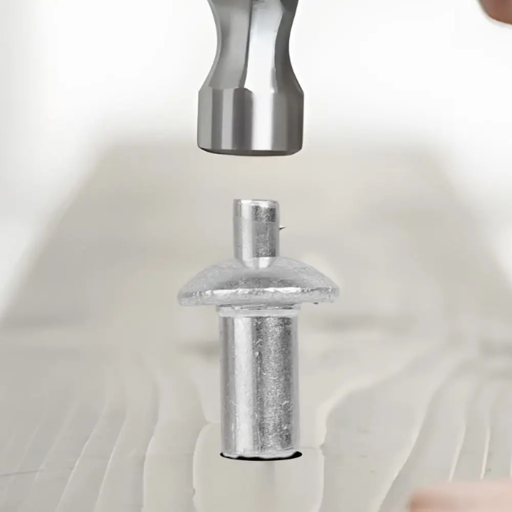 50Pcs Aluminum Alloy Expansion Rivets Hammer Drive Expansion Structure Piercing Rivets Round Head Corrosion Resistant