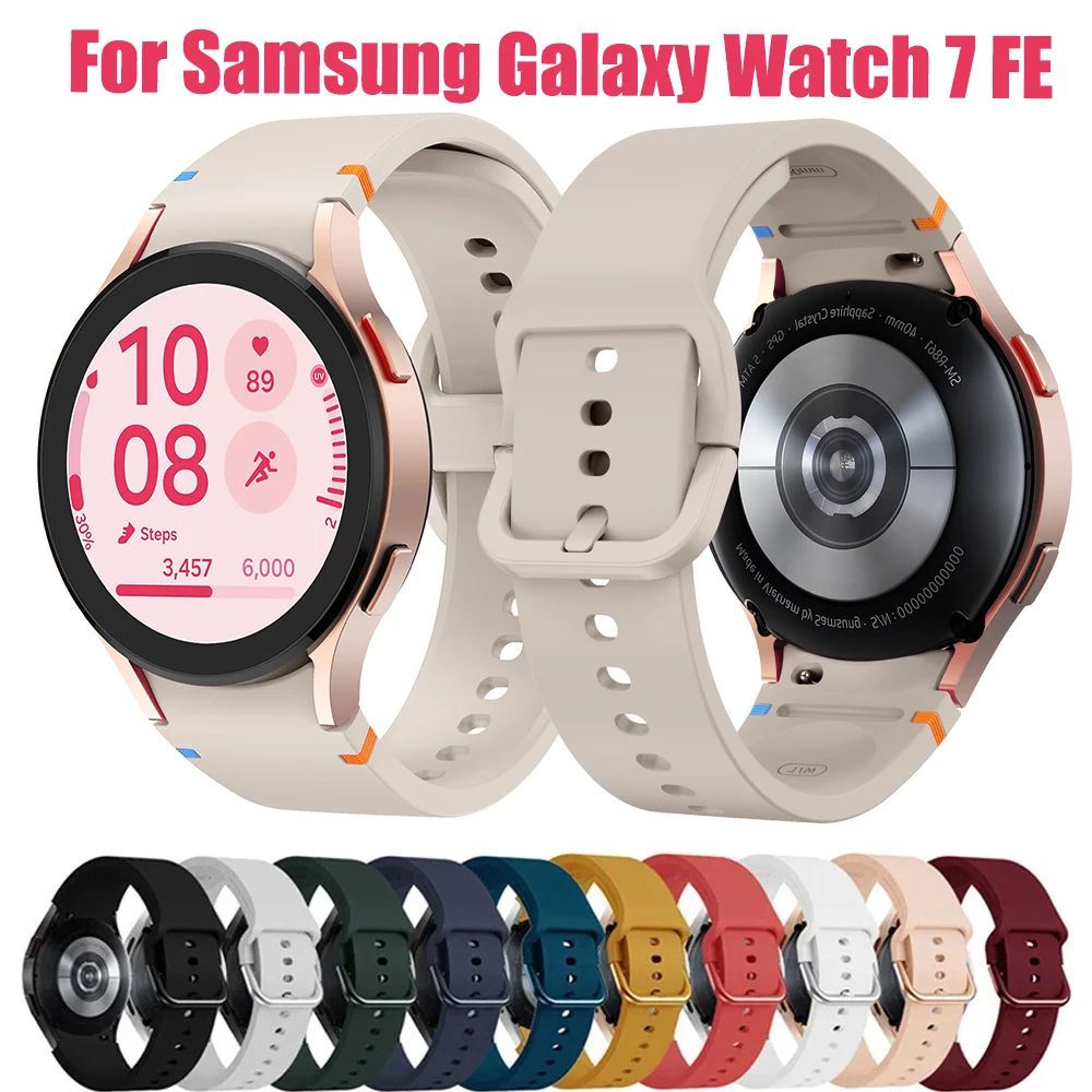 

Silicone Strap for Samsung Galaxy Watch 7 FE 44mm 40mm official-website Bracelet Galaxy Watch 4 6 Classic 5 pro band 43mm 47mm