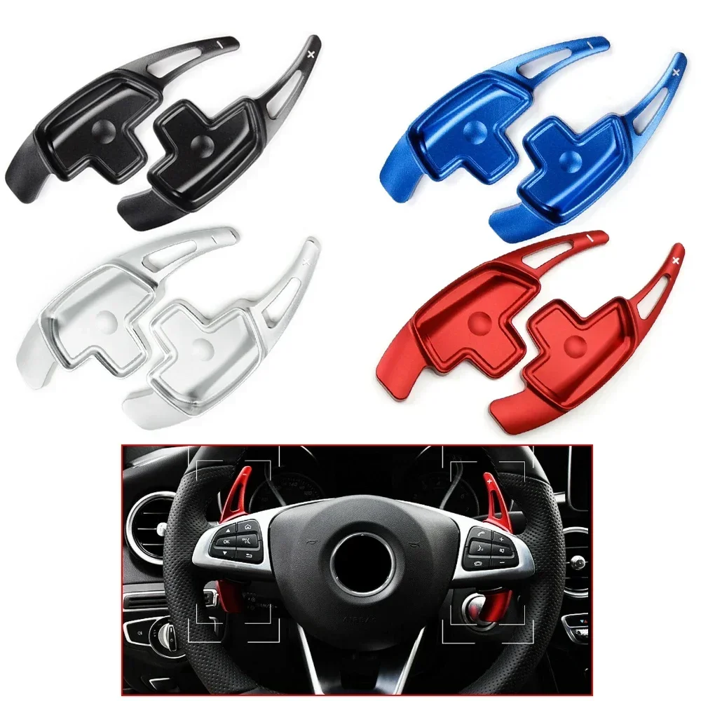 Yubao 2pcs For W176 W246 W205  W117 X156 W253 Steering Wheel Shift Paddle Metal Extender For Mercedes Benz A B C E GLA GLC GLE