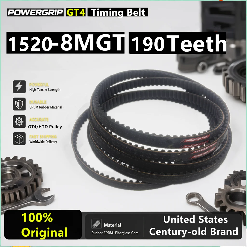 PowerGrip GT4 1520-8MGT 190 Teeth Arc Teeth Timing Belt 3D Printer CNC Machine Textile Machine Fan Belt Replacement for GT3/GT2