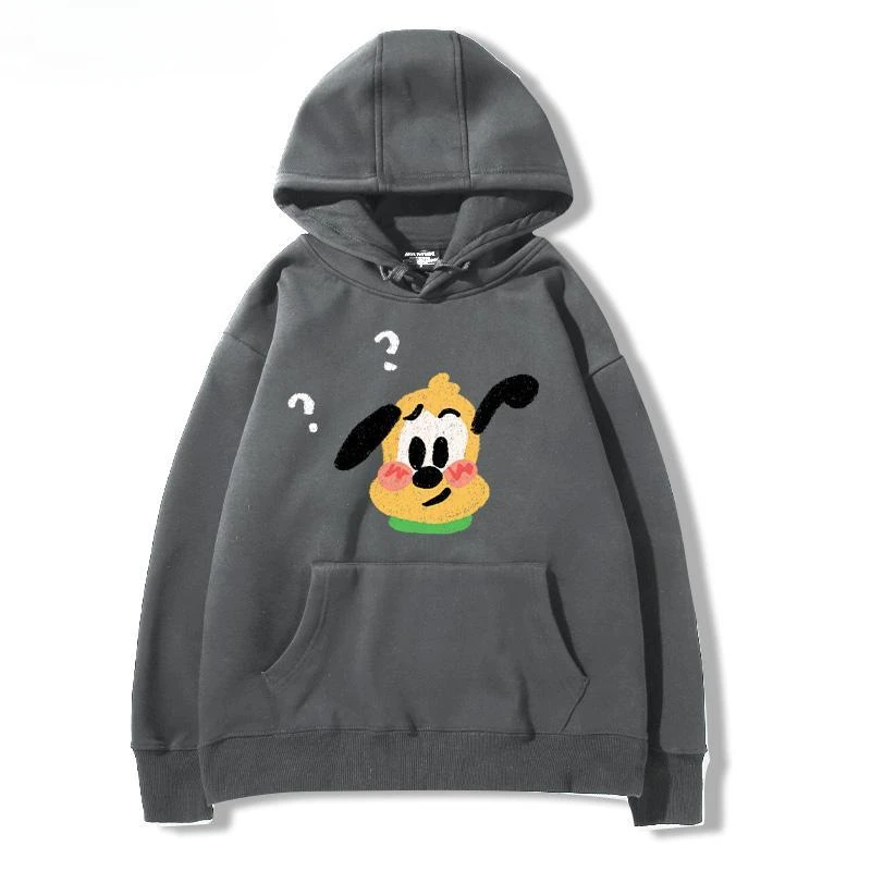 Mickey Mouse printed sweatshirt Kawaii Disney Mickey Minnie Goofy Goof hooded couple style fashionable and versatile casual top