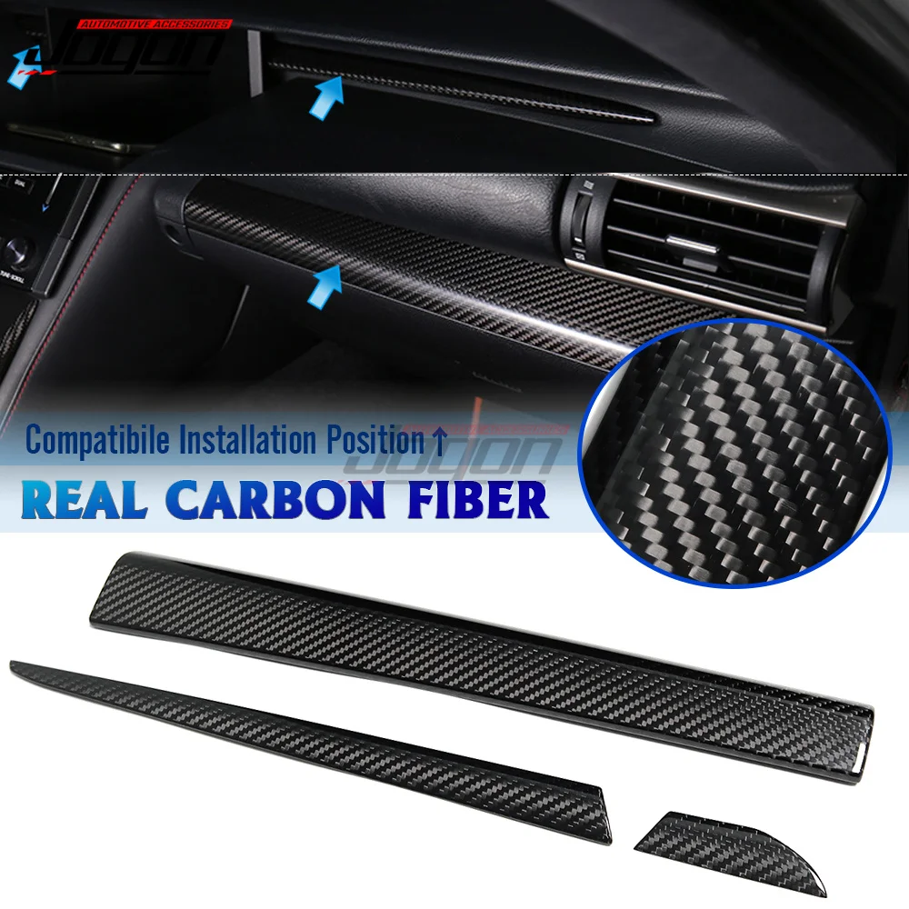 

Carbon Fiber Car Interior Center Console Dashboard Strip Glove Box Panel Trim For lexus RC RC300 IS IS250 IS300 2014-2019