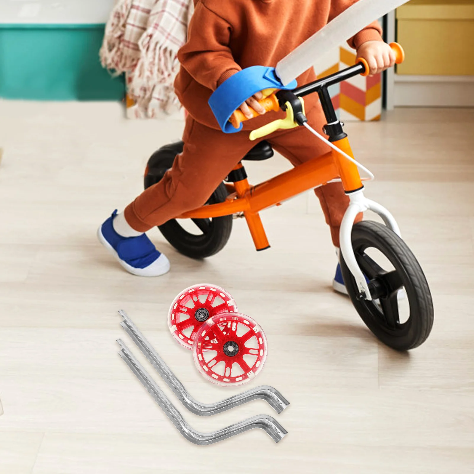 

Silent Flash Auxiliary Wheel Kids Bike Training Sturdy Adjustable Cycling Balance Support Accessories