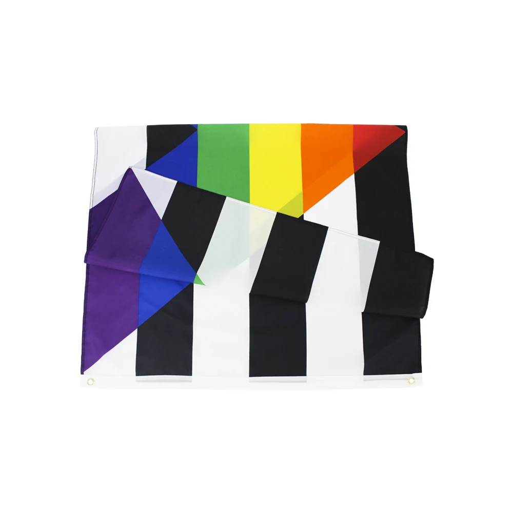 LGBT Gay Straight Allies Flag 90x150 Cm Decorative Rainbow Pride Bunting for Home Garden Flagpole Decoration