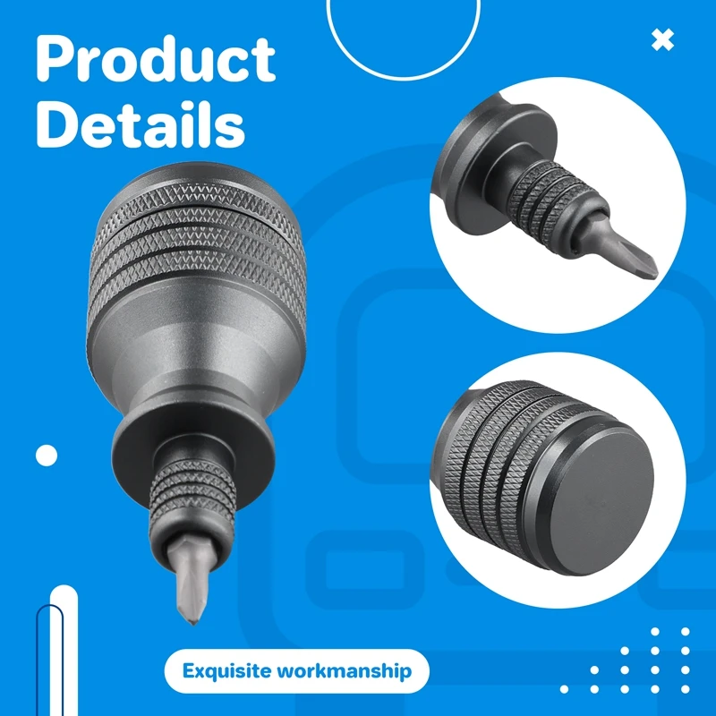 

7 In 1 Mini Screwdriver Titanium Screwdriver 1/4 Inch Magnetic Phillips Torx Screw Driver Bit Kit Home Repair Tools-AT35