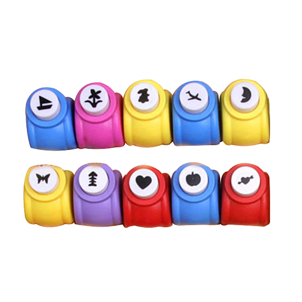 10 PCS Paper Hole Punch Punching Machine Puncher Craft Scrapbooking Punches Marquee