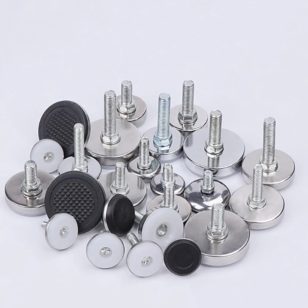 20Pc PE Plastic Adjustable Feet Pad With Screw M6 M8 M10 Table Chair Balck Leveling Foot Pad Furniture Leg Anti-shock Protection