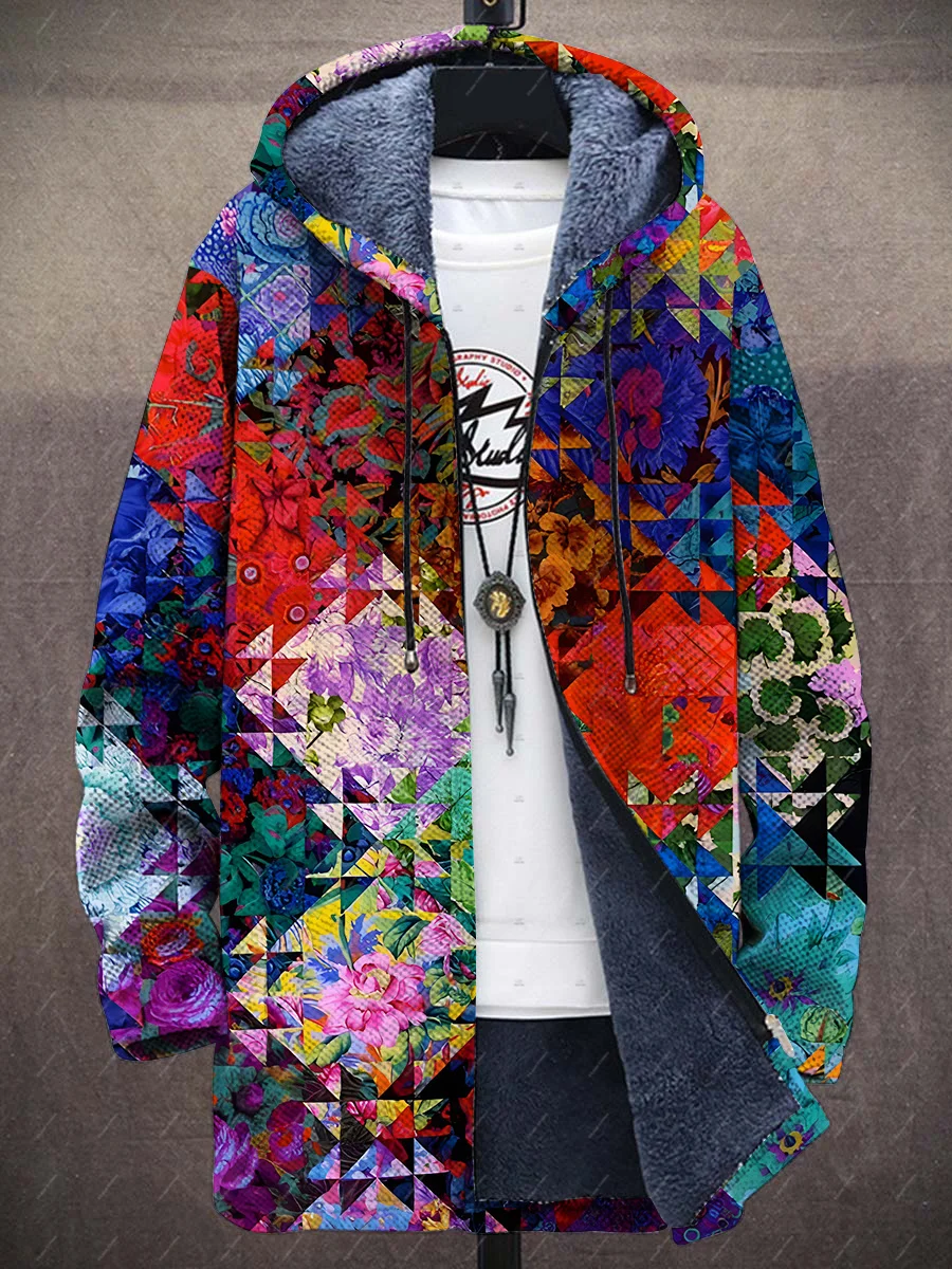 NewFashion Graffiti Gradient Colorful Tattoo Vintage Retro Harajuku 3DPrint Windbreaker Winter Overcoat Fleece Zipper Hoodies 18