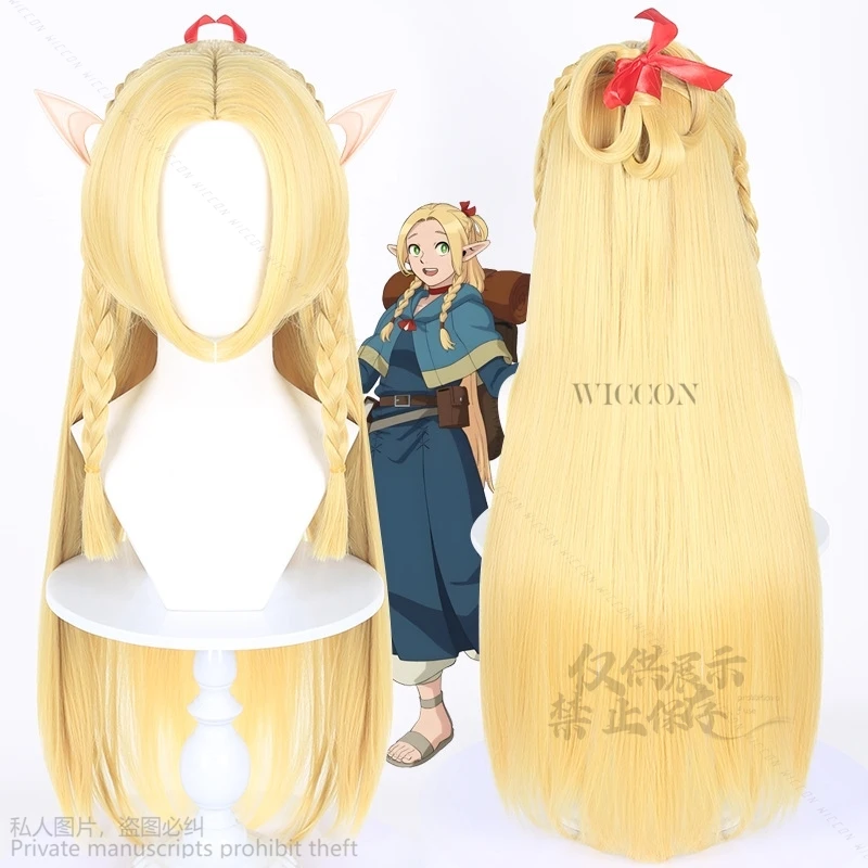 Marcille Cosplay Fantasy Peruki Czarna Sukienka Odzież Anime Dungeon Meshi Kostium Przebranie Dorosłe Kobiety Cosplay Odgrywanie ról Nauszniki