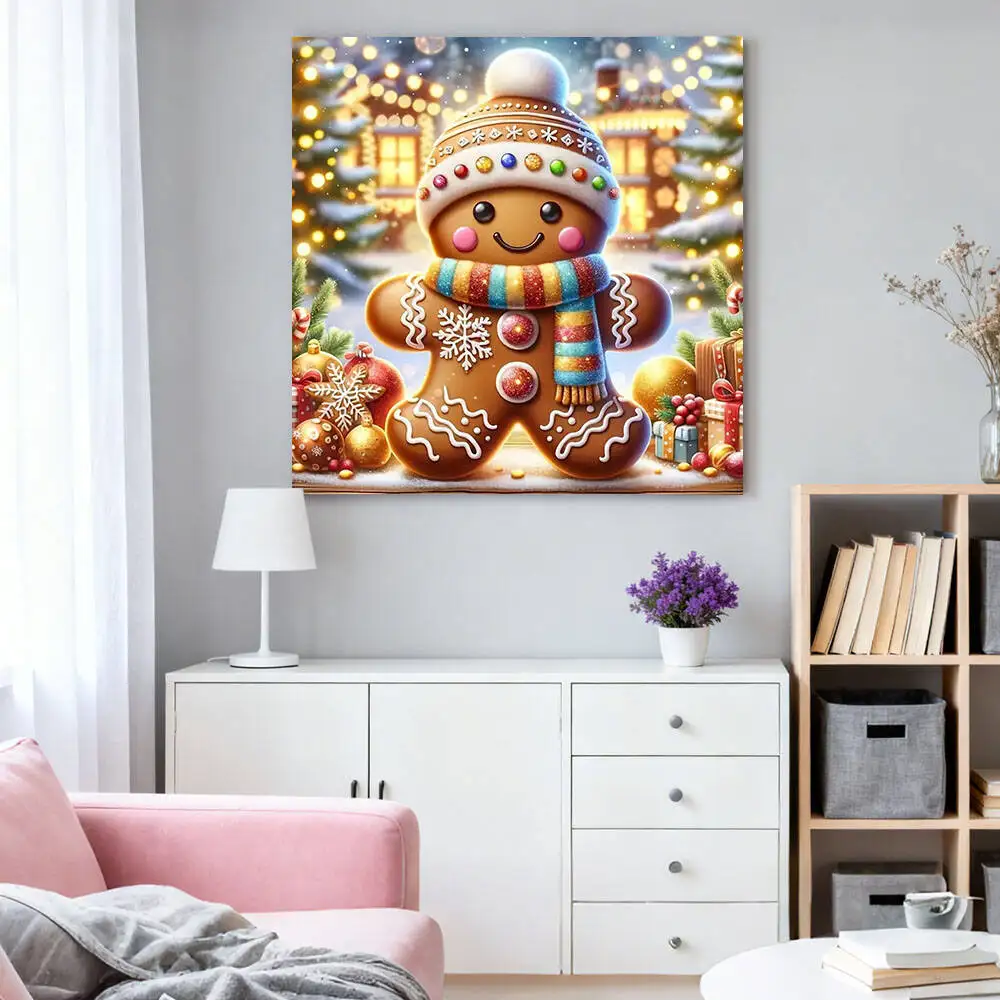 HUACAN Diamond Painting Full Kits Tree Christmas Wall Decor Mosaic House Embroidery Pictures Of Rhinestones - view 3