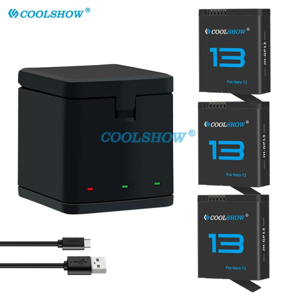 Akumulator 2100 mAh do Gopro Hero 13 Go Pro Hero13 Czarny Ładowarka do akumulatorów Akcesoria do kamer sportowych