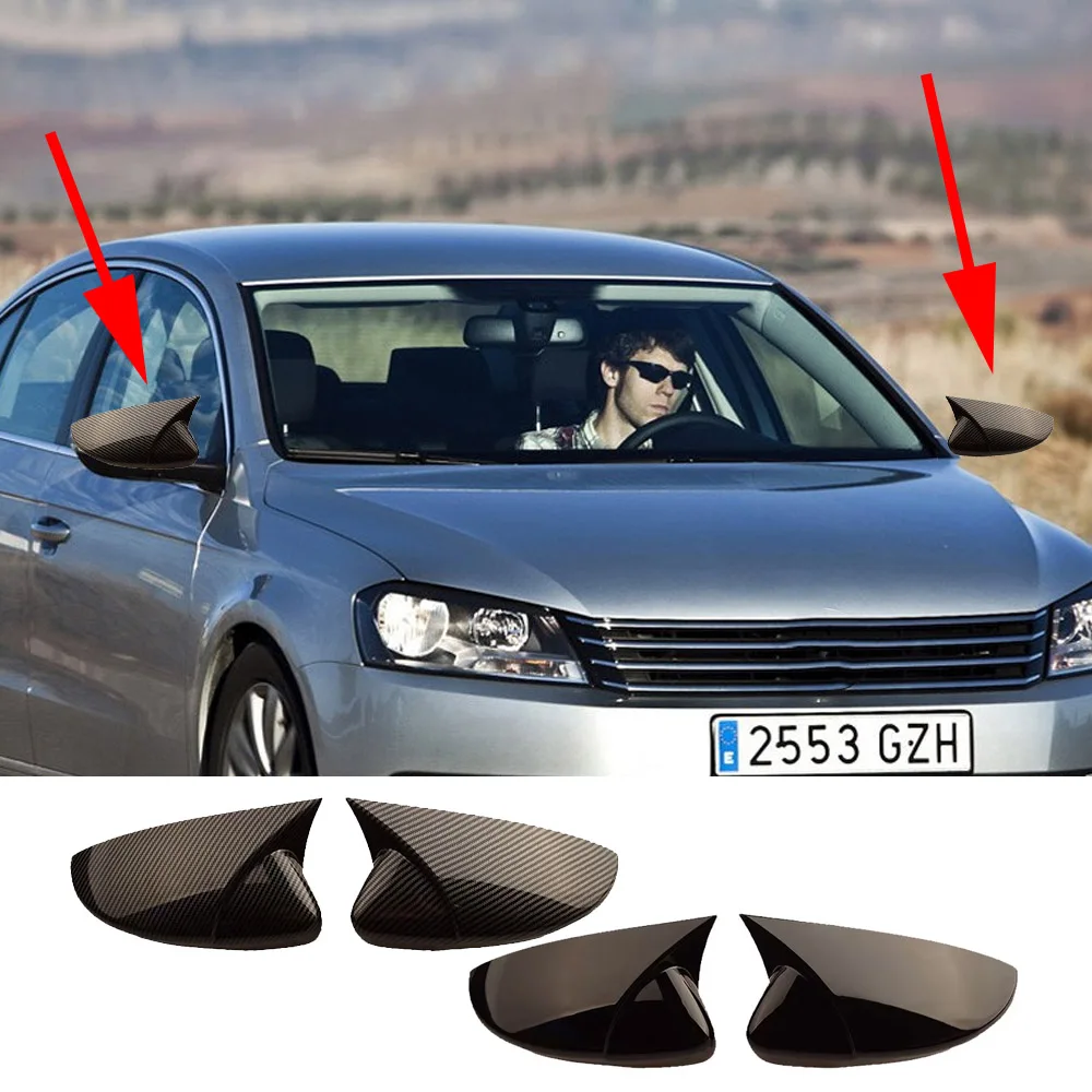 

OX Horn Styling Car Mirror Cover Car Rearview Mirror Cap For Volkswagen VW Passat B7 Variant Alltrack R-Line 2011 2012 2013 2014