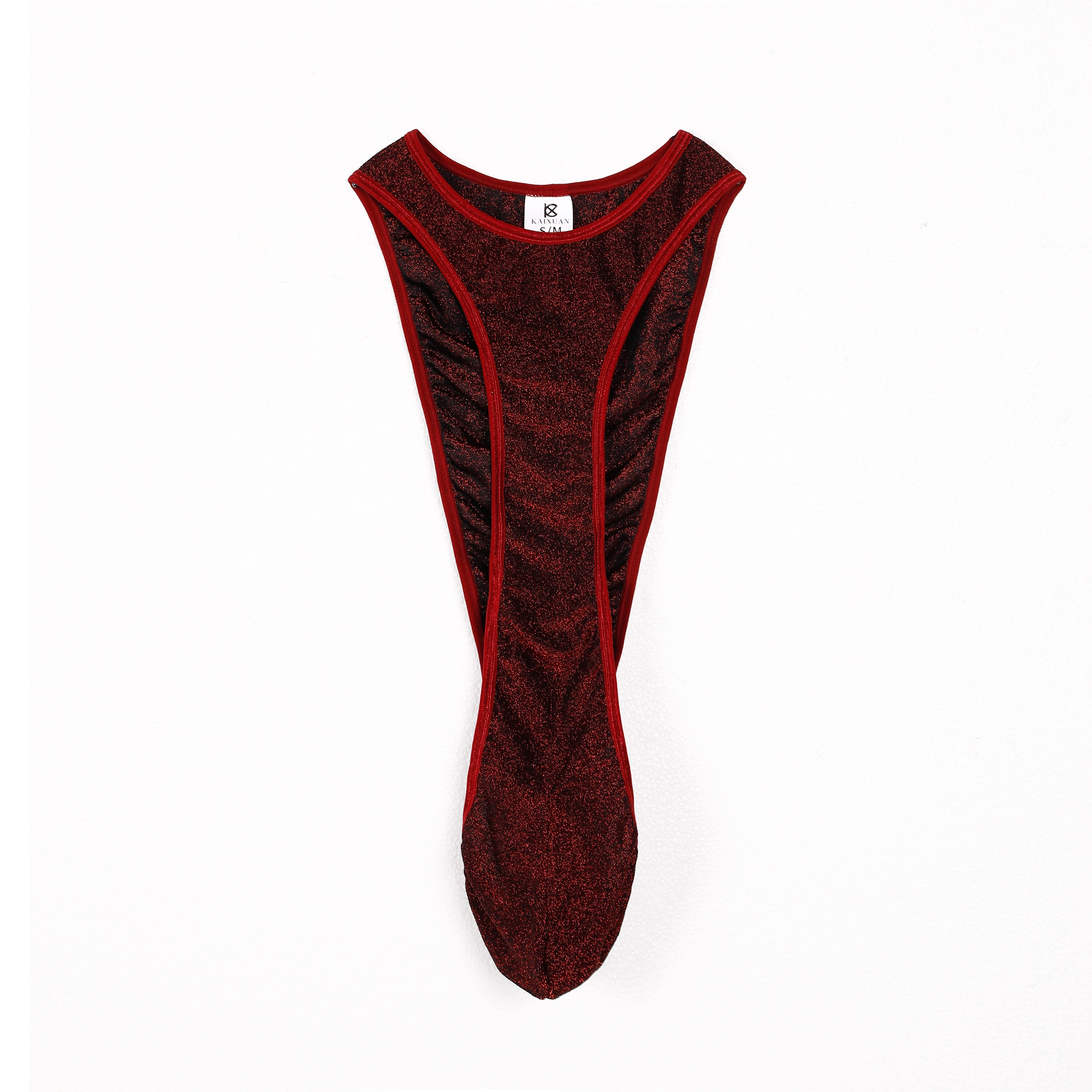 Men's One-piece Vests Underwear Hanging Sexy Quick-Drying Ice Silk Bodysuit High Elastic Cool Breathable Mesh Underwear for Men