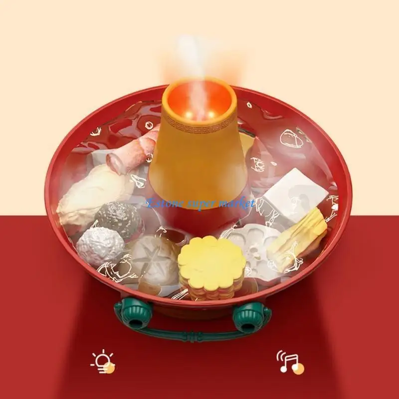090B Kid Pretend Playset Hotpot Toy Kitchen Appliance Childrens Action-Fun Set