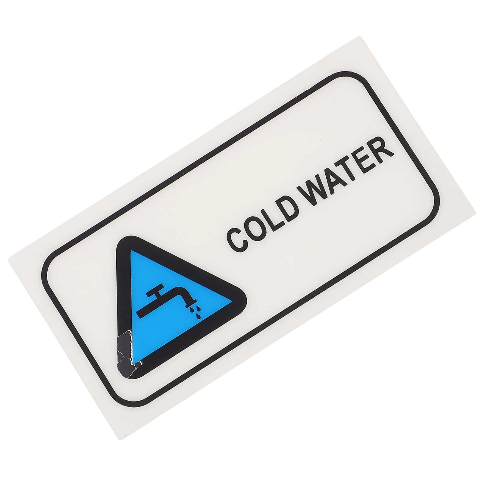 Waterproof Cold Water Safety Stickers Adhesive Labels Pipes Clear Identification Easy Application For Schools Hospitals Home