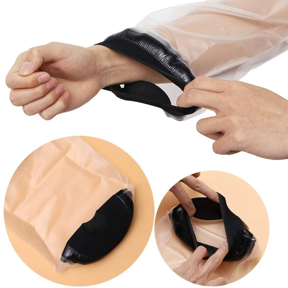 1PC Waterproof PICC Line Shower Covers for Upper Arm, Adult Reusable Watertight Wound Bandage Sleeve Protector  For Elbow/Arm