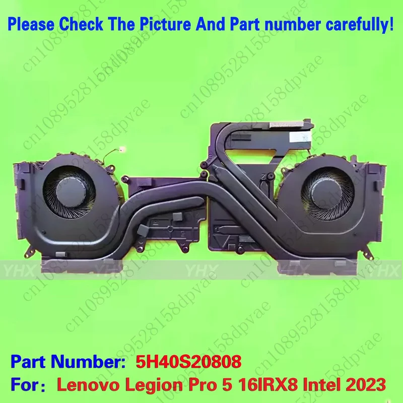 

GYX New For Lenovo Legion Pro 5 16IRX8 Intel 2023 FAN HEATSINK 5H40S20808.