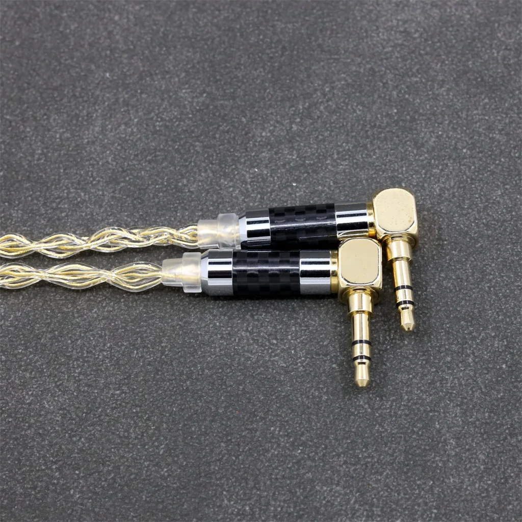 8 Core 99% 7n الفضة النقية 24k مطلية بالذهب سماعة كابل ل Verum 1 واحد سماعة الرأس L شكل 3.5 مللي متر دبوس LN 008806