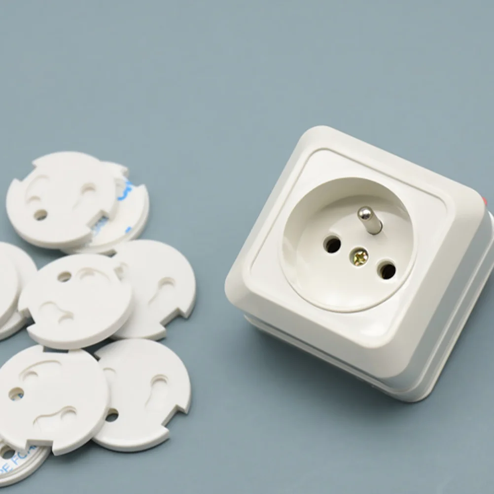 

10Pcs Childproof Socket Covers Outlet Protectors Safe Electrical Socket Cover for French Standard Sockets Outlet Cover