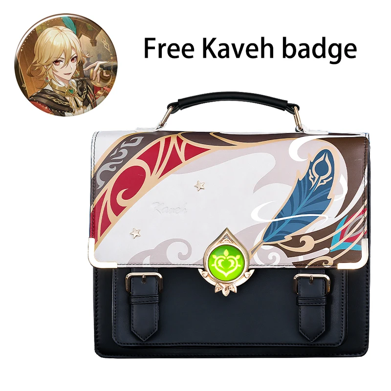 

Kaveh Itabag Game Genshin Impact Cosplay JK Student Backpack PU Handbag Shoulder Bag Anime Vision Accessories Tote Doujin Gift