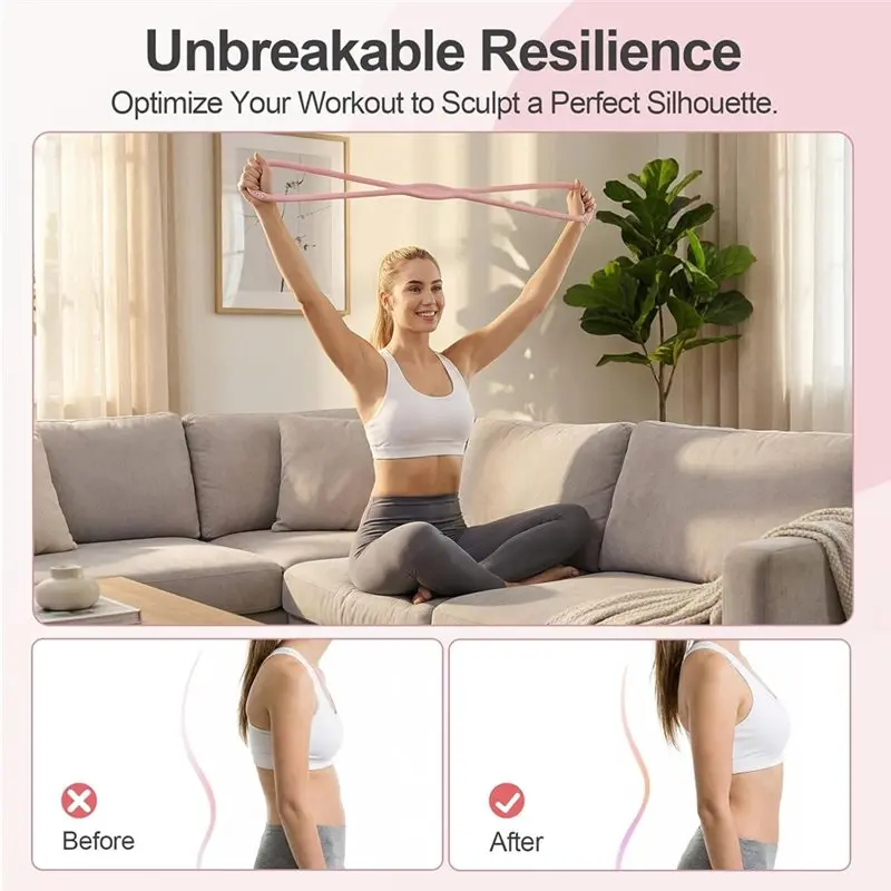 【Price Drop !!】For Effective Home Workouts, Yoga Pilates Rehabilitation- Figure 8 Resistance Band For Enhanced Training