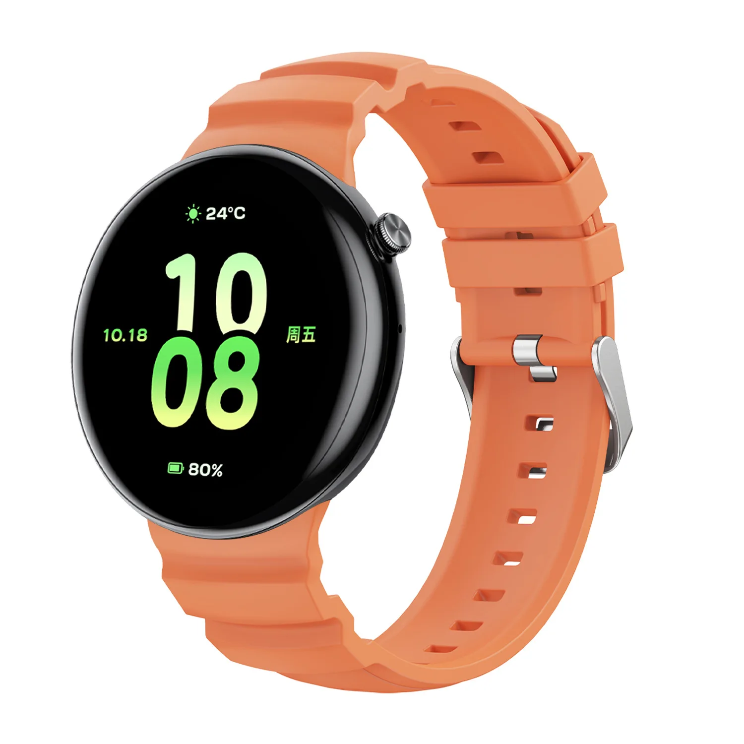 بدلة أنيقة بحزام سيليكون أحادي اللون لساعة Honor تناسب حزام سيليكون أحادي اللون مقاوم للماء