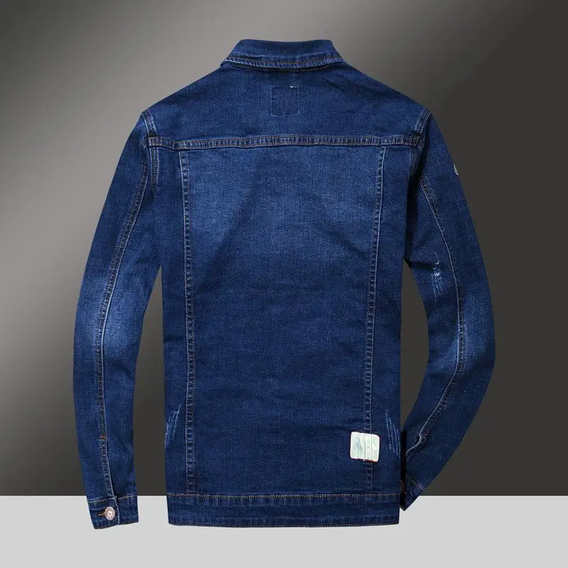 2023 wiosną i jesienią kolor kontrast Denim garnitur męska Trend koreańskie wydanie Slim Fit w stylu Casual, dostojna kurtka haftowana spodnie