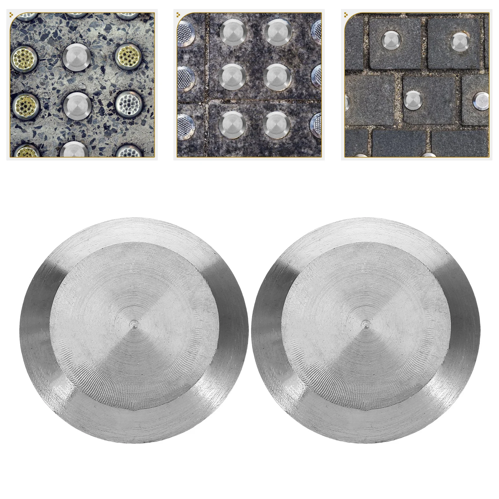 

10pcs Blind Road Nail Tactile Markers 304 Stainless Steel Studs Pathway Indicators Safety Durable Non Slip Warning Paving
