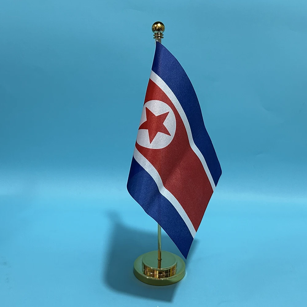 SKY Bandera Corea del Norte escritorio poliéster - imagen 5