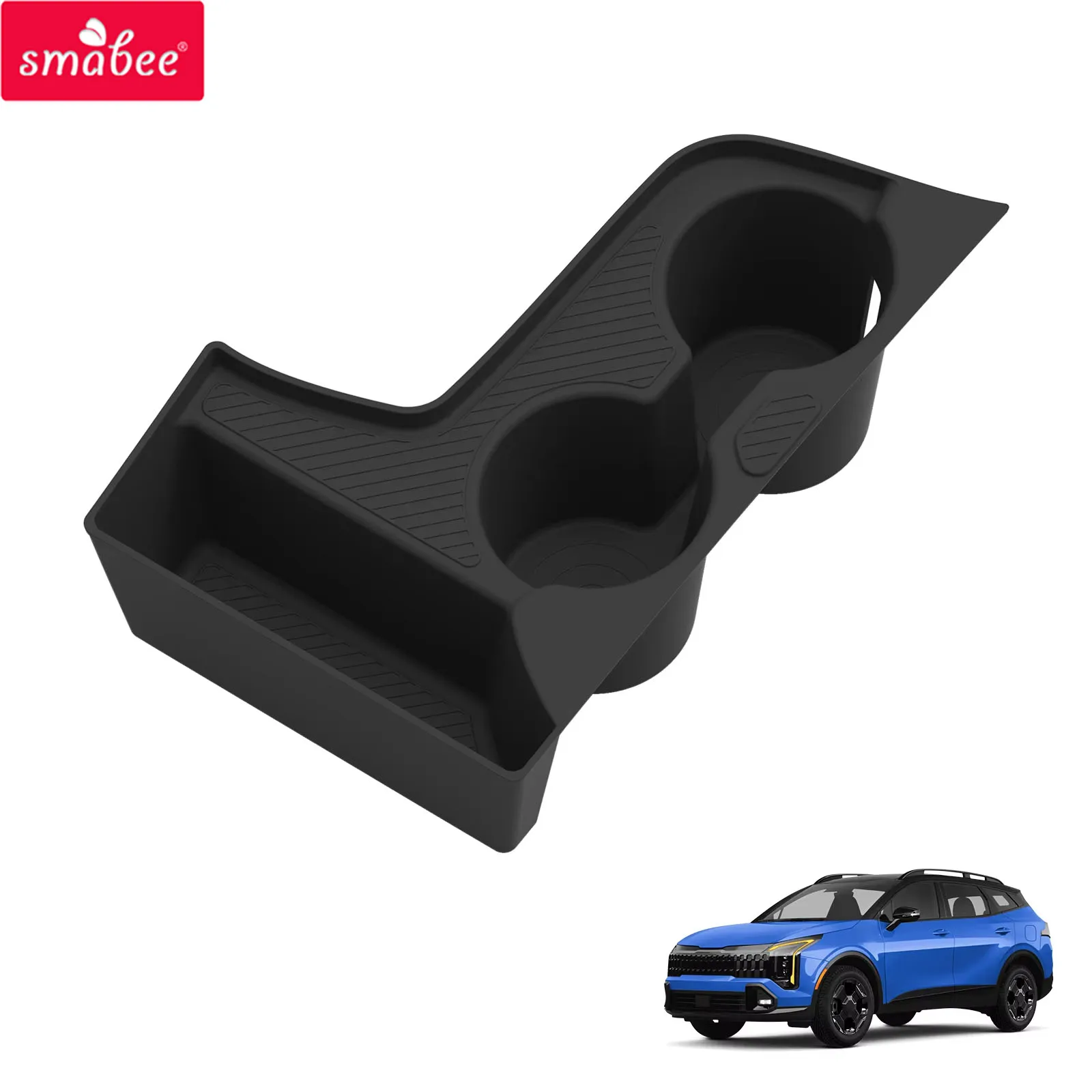 Smabee Left Drive for Kia Sportage NQ5 2026 Silicone Center Console Cup Holder Insert Car Storage Box Organizer Accessories