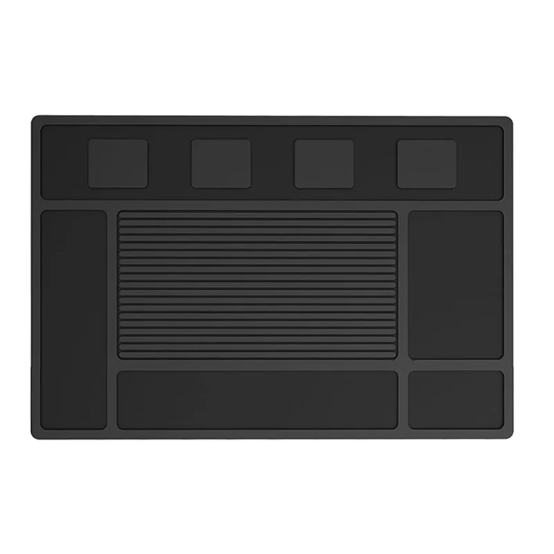 GOOD-Magnetic For Clippers,Station Tool Organizer Mat For Salon Barber Shop Beauty With 4 Slots