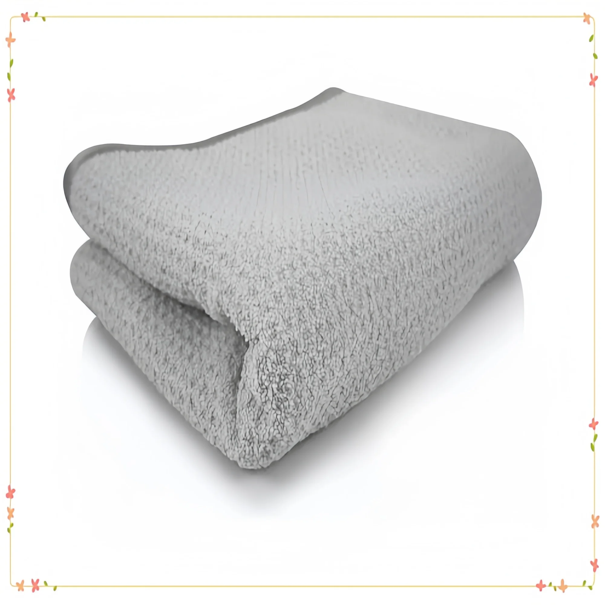 منشفة وافل من الألياف الدقيقة مقاس 25 × 36 بوصة - مزيج رمادي 70/30 مع حافة حريرية لأداء تجفيف فائق