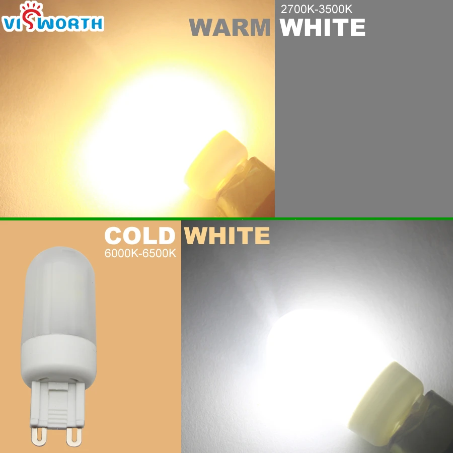 G9 LED Light SMD3014 3W LED Bulb SMD2835 5W 7W 9W 12W 15W LED Lamp Crystal Corn Bulb 360 Degree Home Decoration Lighting