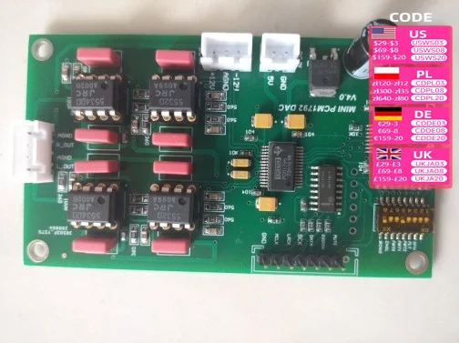 PCM1792 DSD hard decoding board supports dual parallel mode