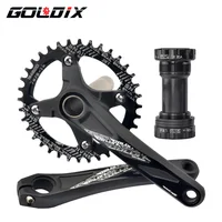 Platos y bielas de bicicleta GOLDIX 104BCD de dientes anchos y estrechos, manivela de 170/175mm, anillo de cadena redondo/ovalado 32T/34T/36T/38T