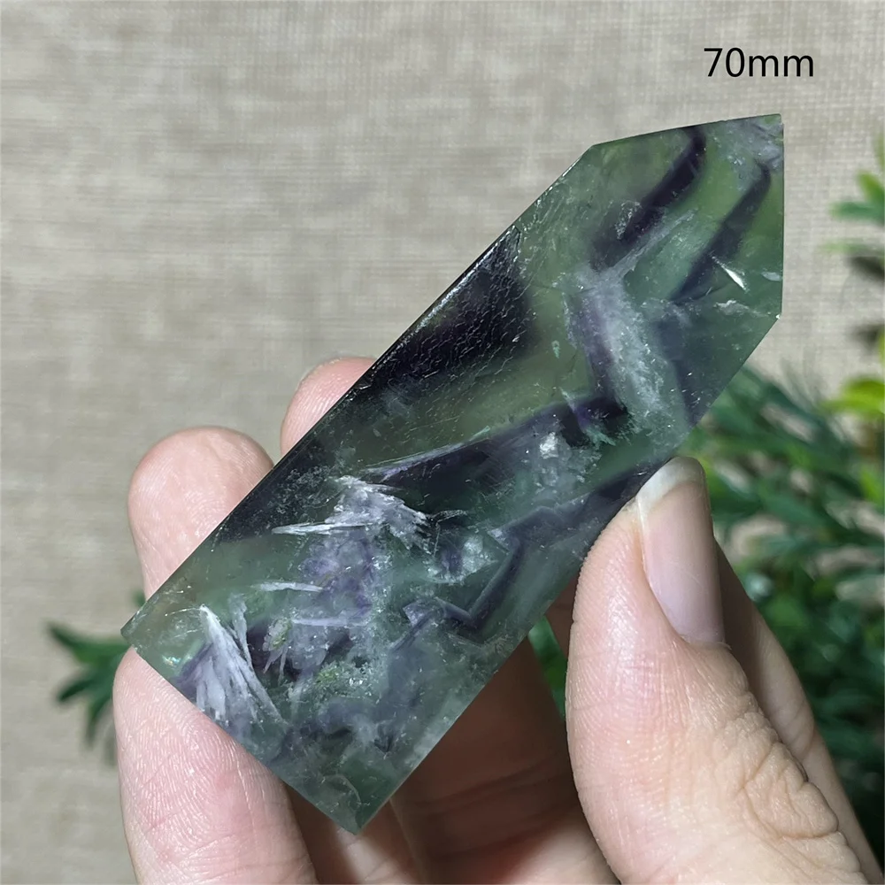 Natural Crystal Fluorite Feather Tower Point Wand Stone Quartz Decoration Reiki Gemstone High Quality Beauty Healing Home