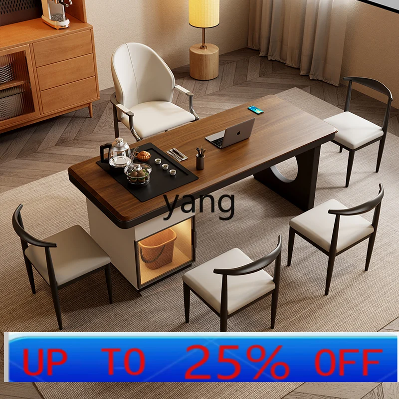 

LH new Chinese solid wood tea light luxury home balcony office tea table simple tea table