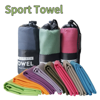 2pcs  Outdoor Sports Quick Drying Sweat Absorbent Soft Towel, Microfibre Beach Towel, Soft Travel Towel, Lightweight Adult Towel
