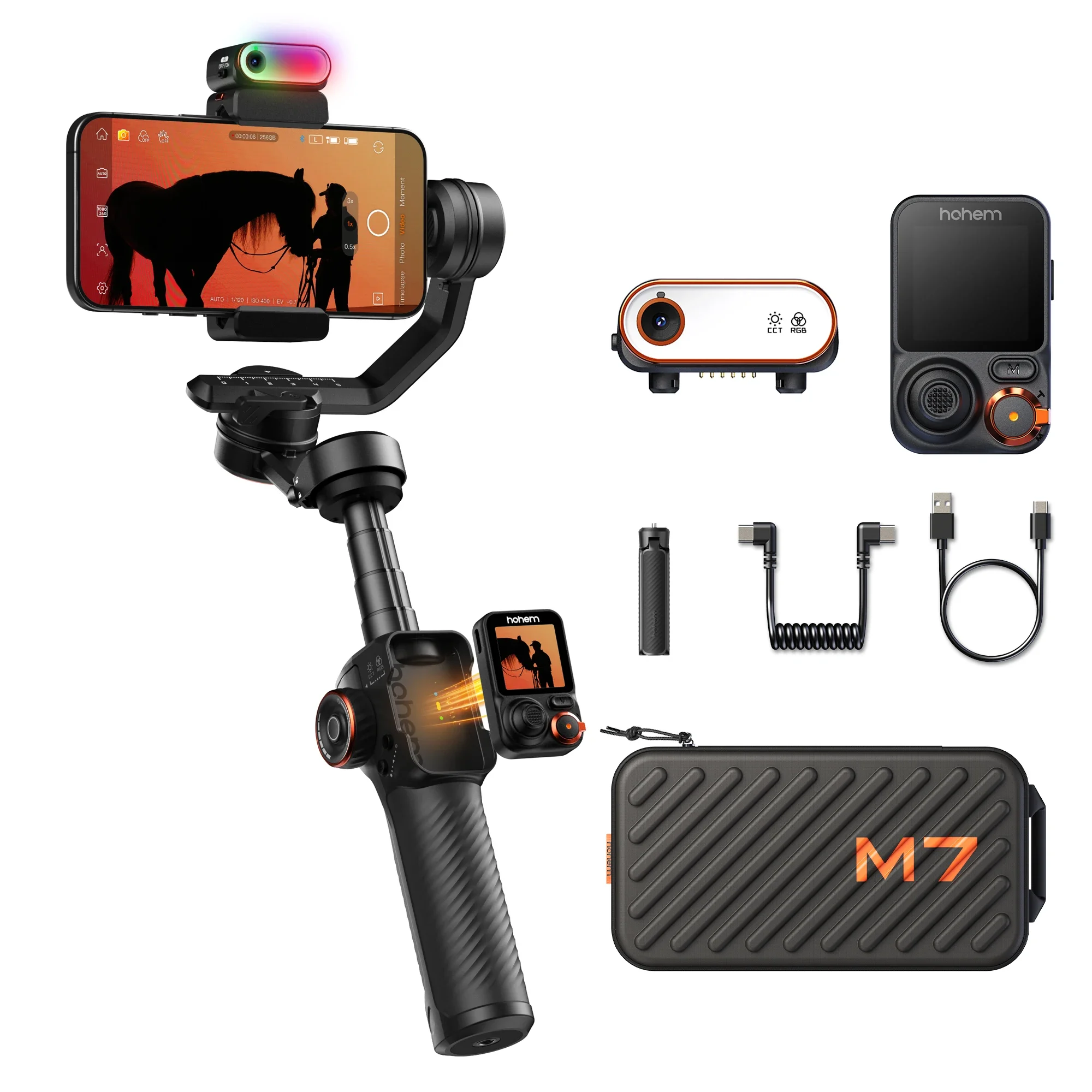 الموقع الرسمي لإنترنت الويب istady М7 Stabilizer Ai Face Tracking 3-Axis Phone Gimbal عصا سيلفي مدمجة iPhone16/Samsung Gimbal