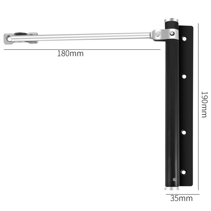 VEHO-Safety Door Closers Screen Door Closer باب أوتوماتيكي قابل للتعديل أقرب للسكنية، قطعتان #6