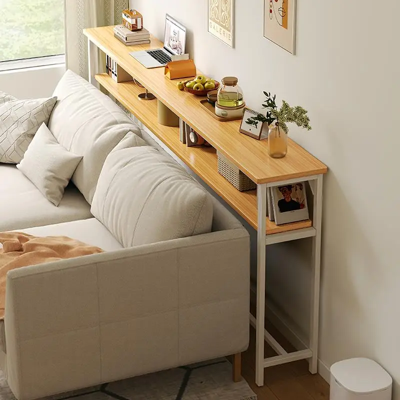 Sofa Back Wall Mounted Shelf Long Narrow Space Saving Multi-Layer Storage Rack for Living Room Bedroom Entrance Modern Simple...
