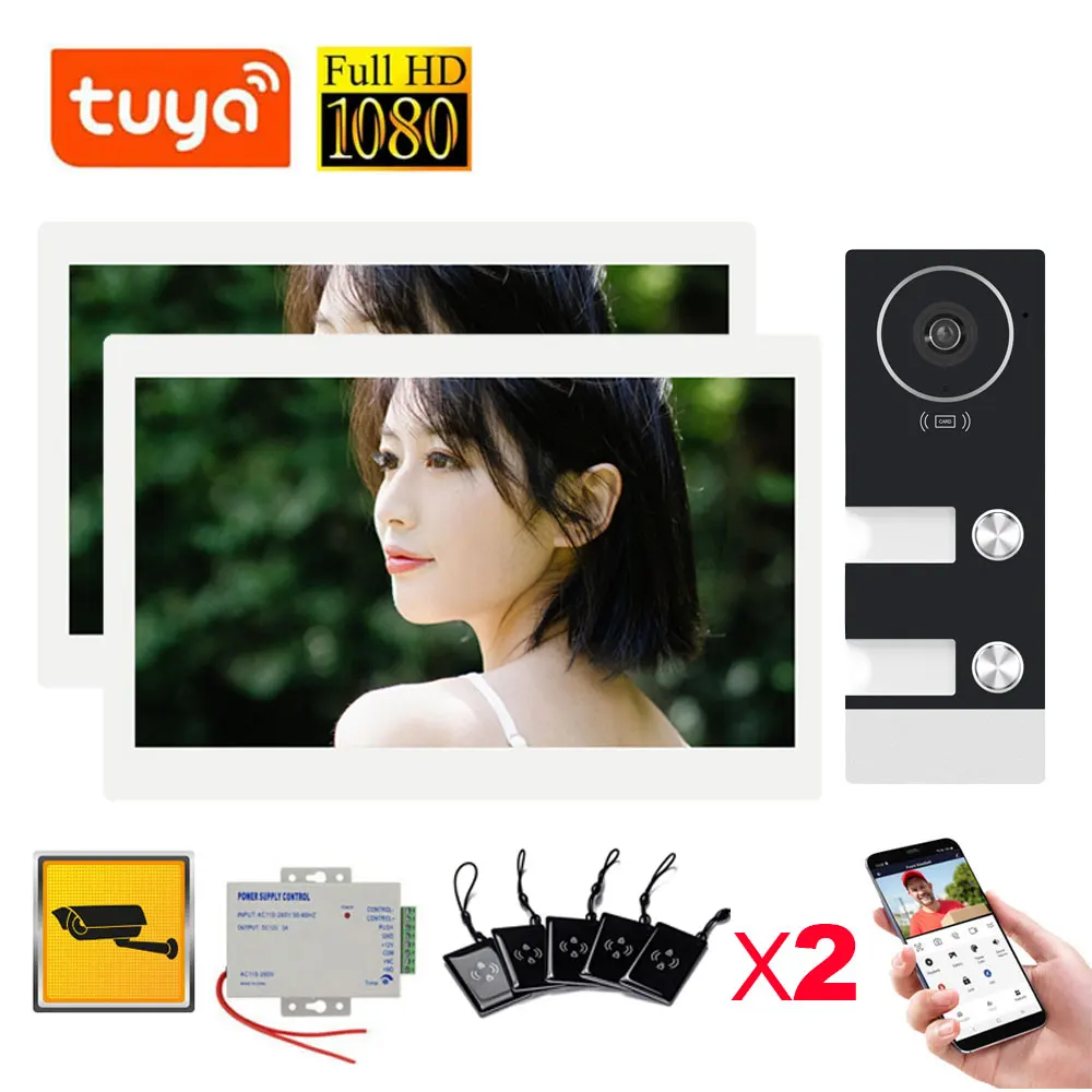 Système d'interphone vidéo de sonnette de porte, Wi-Fi, caméra de sonnette RFID, interphone vidéo po