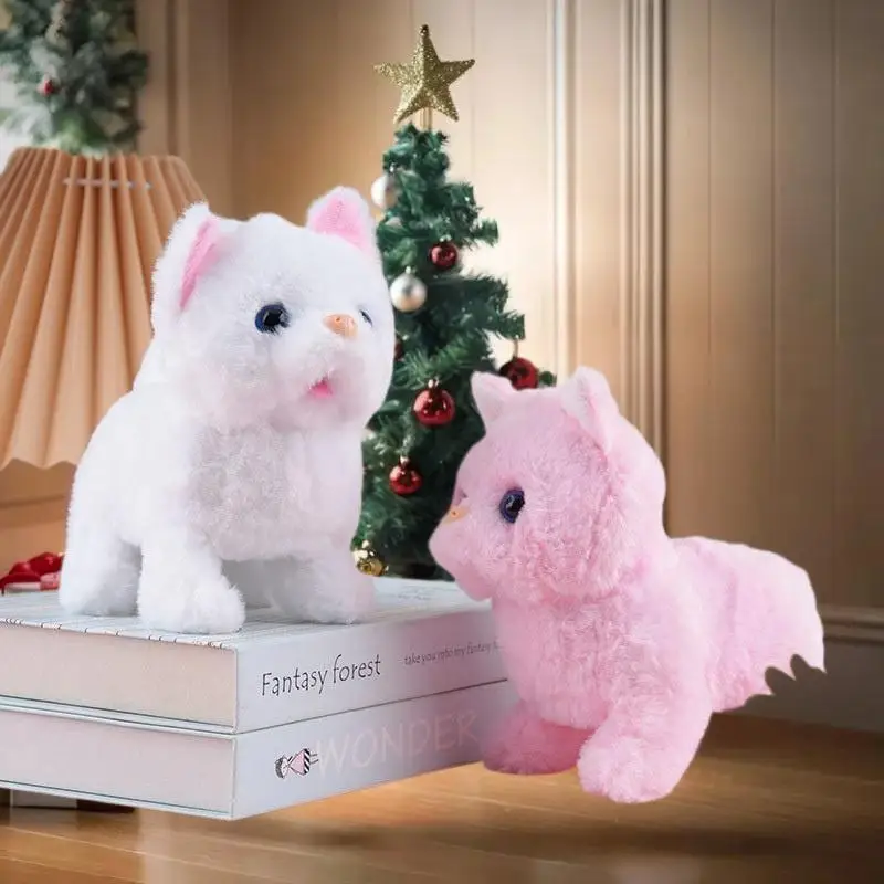 Giocattolo Elettronico per Gatti in Peluche, Simulazione di Animale Domestico Interattivo con Movimento e Suoni ​ ​